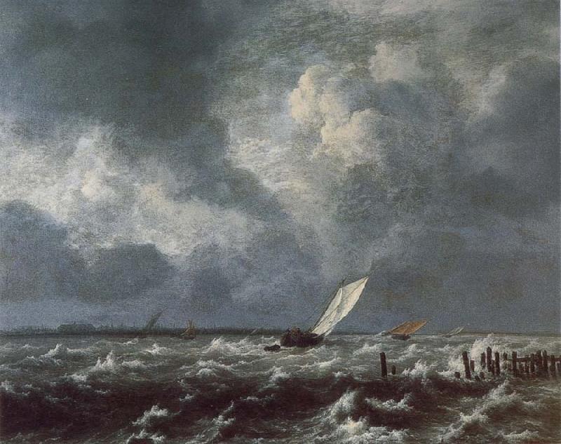 Jacob van Ruisdael View of Het Lj on a Stormy Day Germany oil painting art